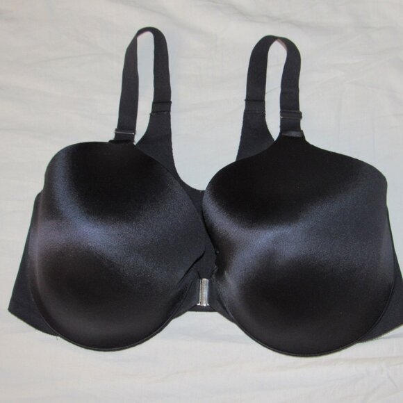 SOMA Vanishing Back Full Coverage Front Close Black Bra sz 38DD 38 DD Smoothing - Picture 1 of 3